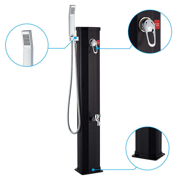 Manufacturer Outdoor Garden Shower Column Pipe Constant Temperature High Quality Solar Showerpatio Shower Fixture