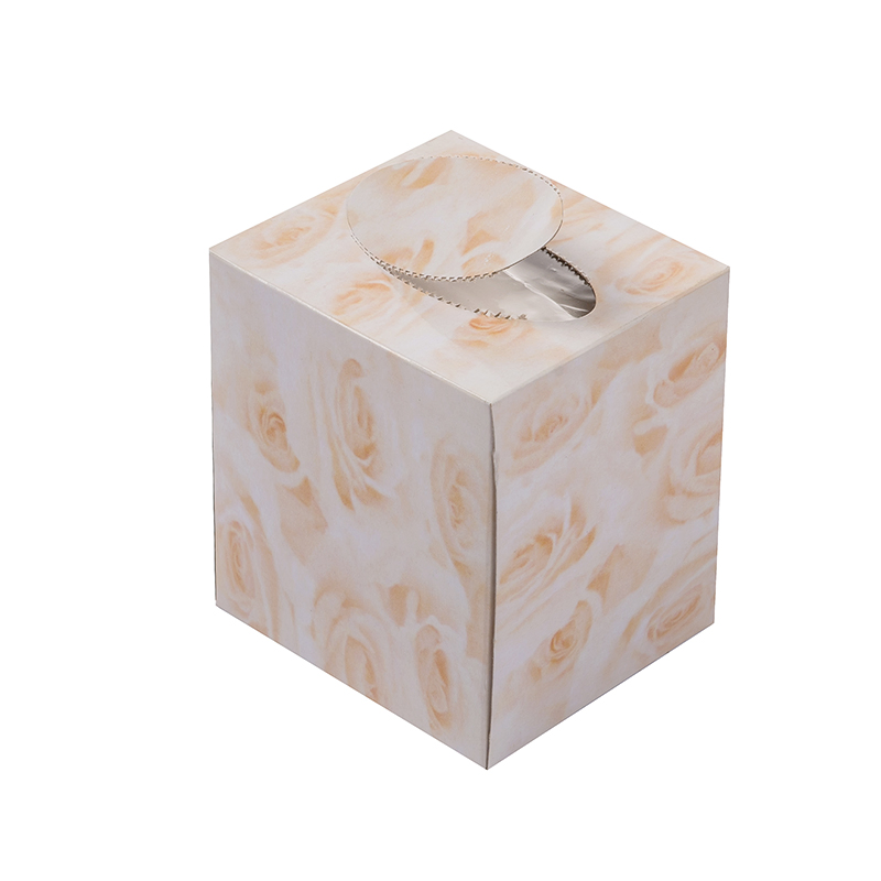 Logo Printed White Virgin Paper Facial Tissue Box Branded Display Product