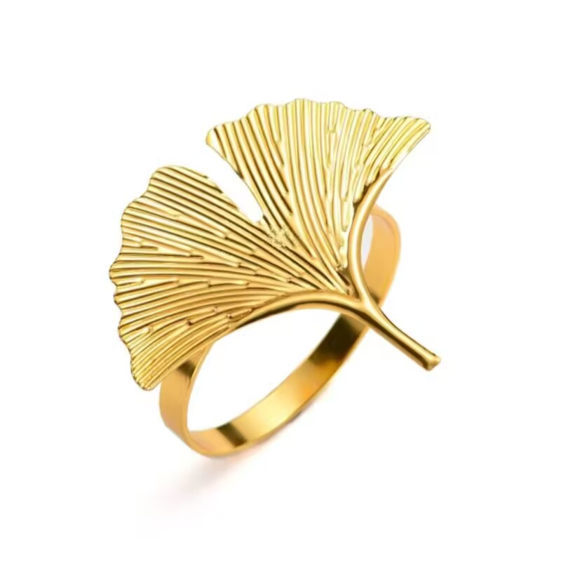 Wholesale New Products Ginkgo Biloba Hotel Setting Napkin Rings