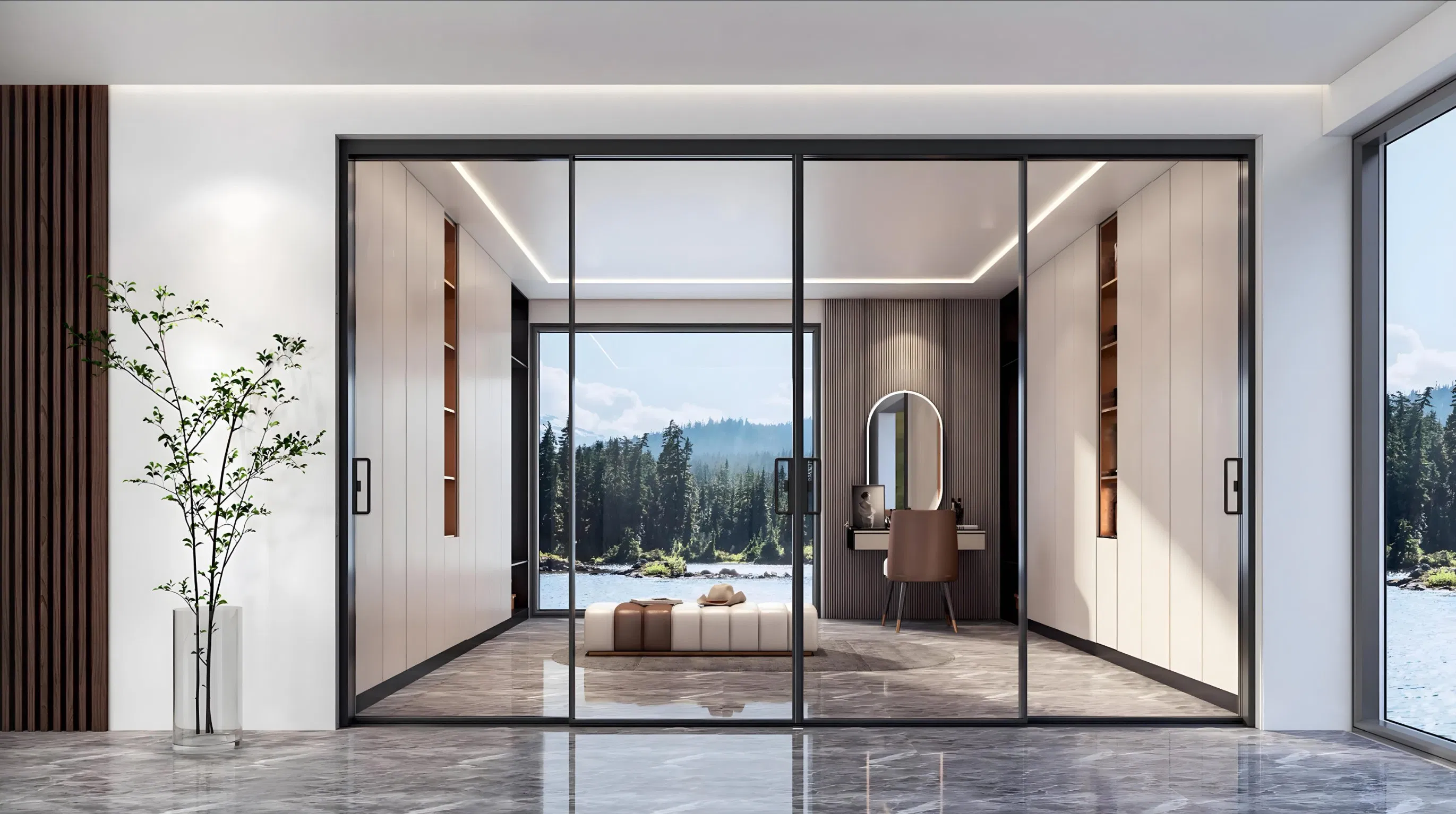 Раздвижная дверь для кухни и балкона, ударопрочная