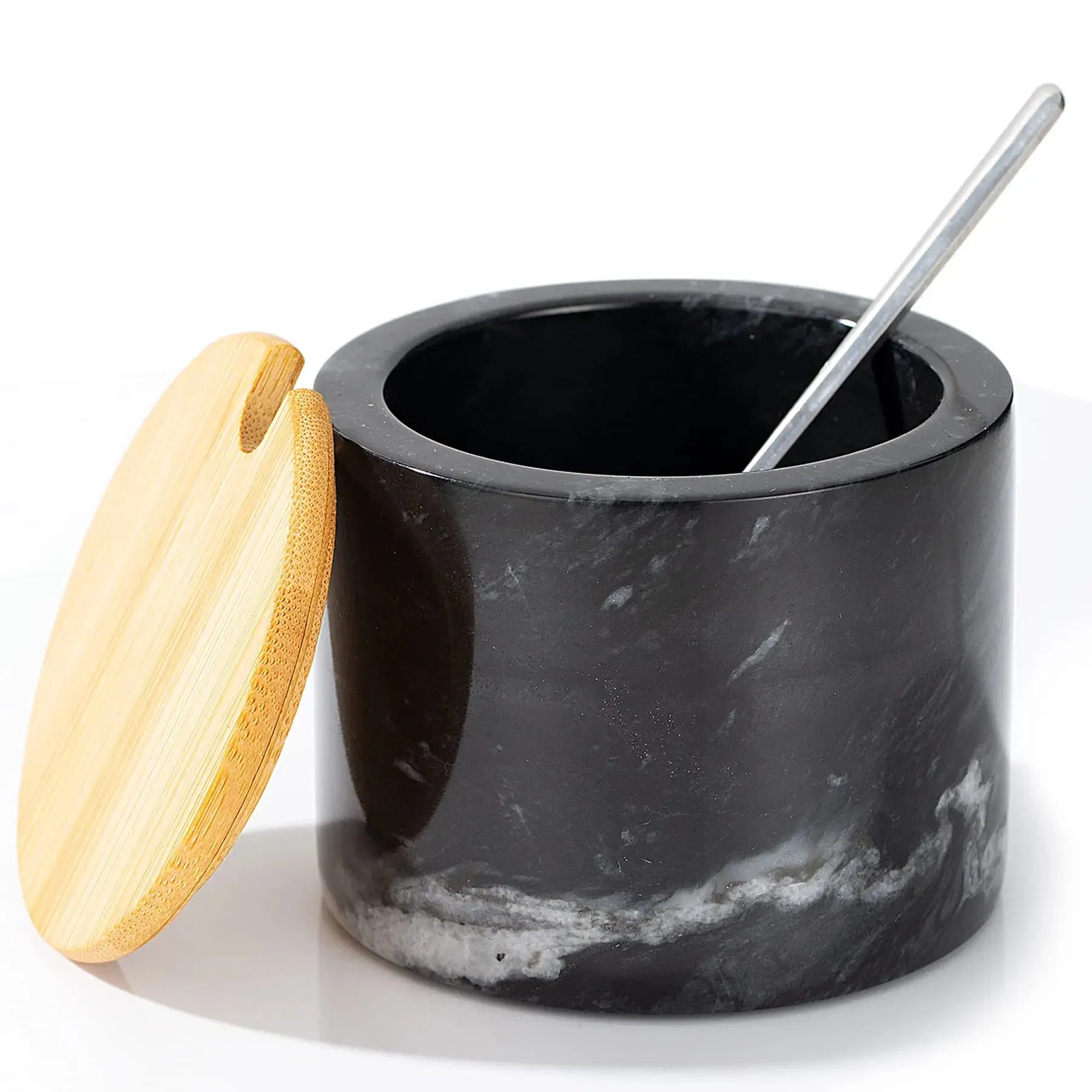 High Quality Marble Salt Bowl for Kitchen Gadgets and Handicraft Customization Best Selling Marble Salt and Pepper Bowl