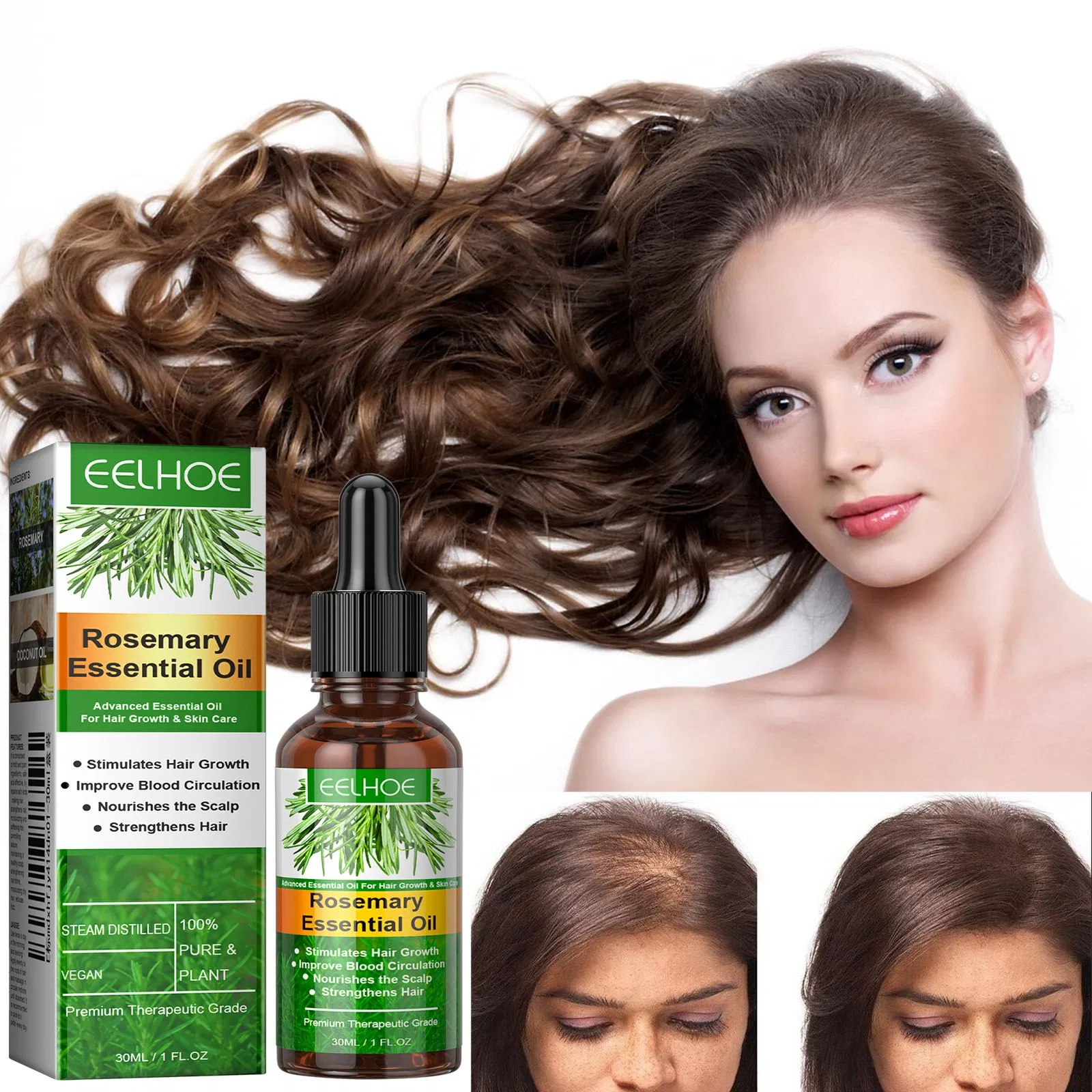 Hair Growth Plant Essential Oil Organic Serum Hair Growth Oil for Men Women