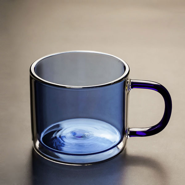 Double-Layer High Borosilicate Colored Glass Creative Coffee Mug Nordic Fashion Insulated Mug