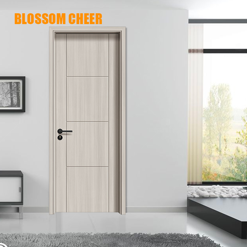 Sleek Modern Groove Line Door with Carbon Crystal Finish