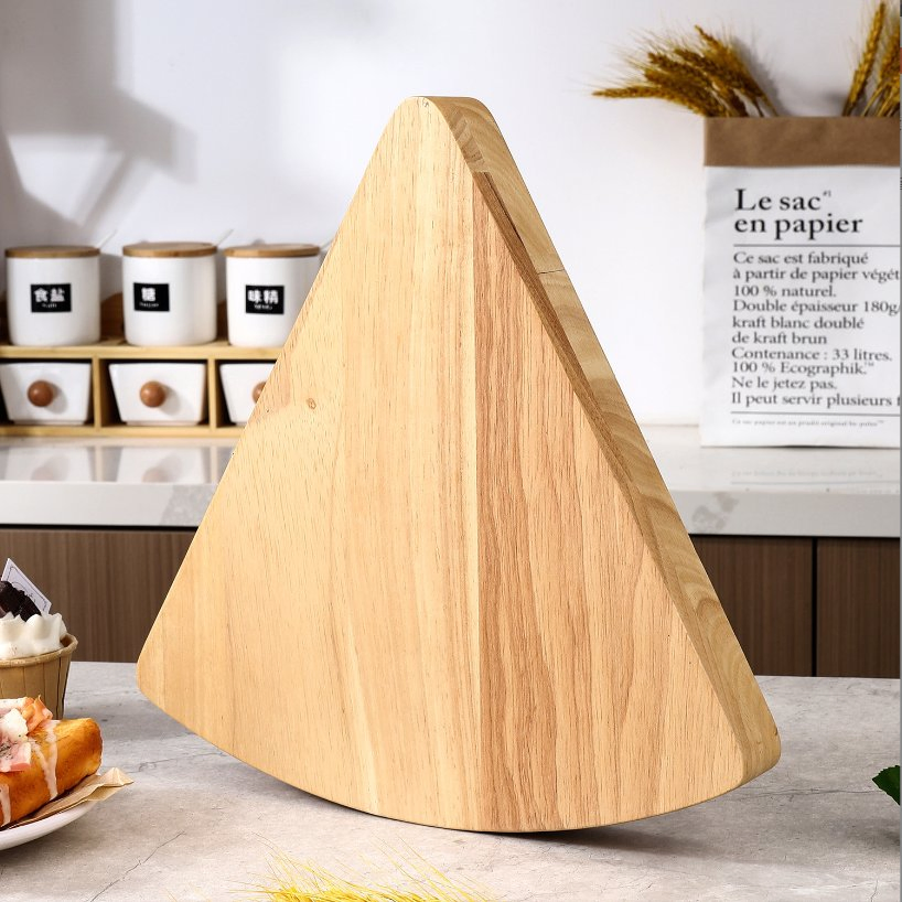 Triangle Rubber Wood Cheese Cutting Board