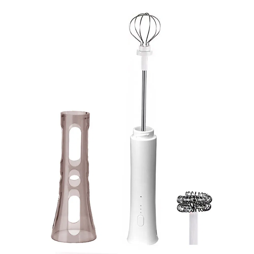OEM Handheld Electric Milk Frother Whisk Egg Beater USB Rechargeable Coffee Mixer