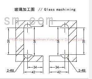 Brass Bathroom Accessories European and American Hot Sale Glass Door Hinge 90 Degree Hinge