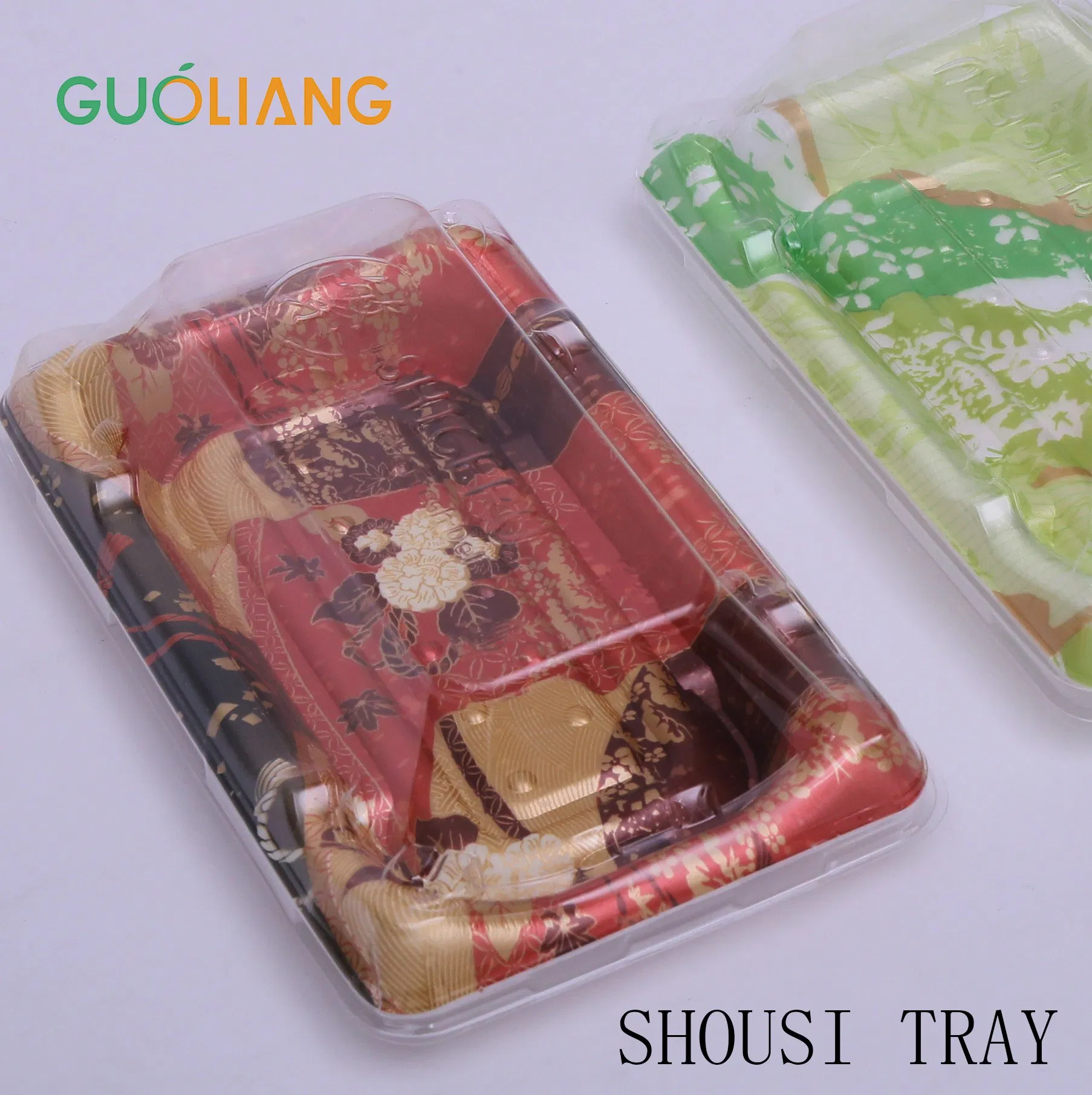 Food Grade Disposable Sushi Tray Plastic Square Sushi Packaging for Takeaway