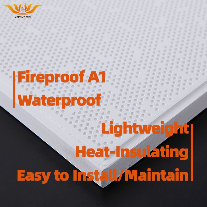 Shopping Mall Ceiling Panels Indoor Decoration Gypsum Ceiling 14mm Thickness