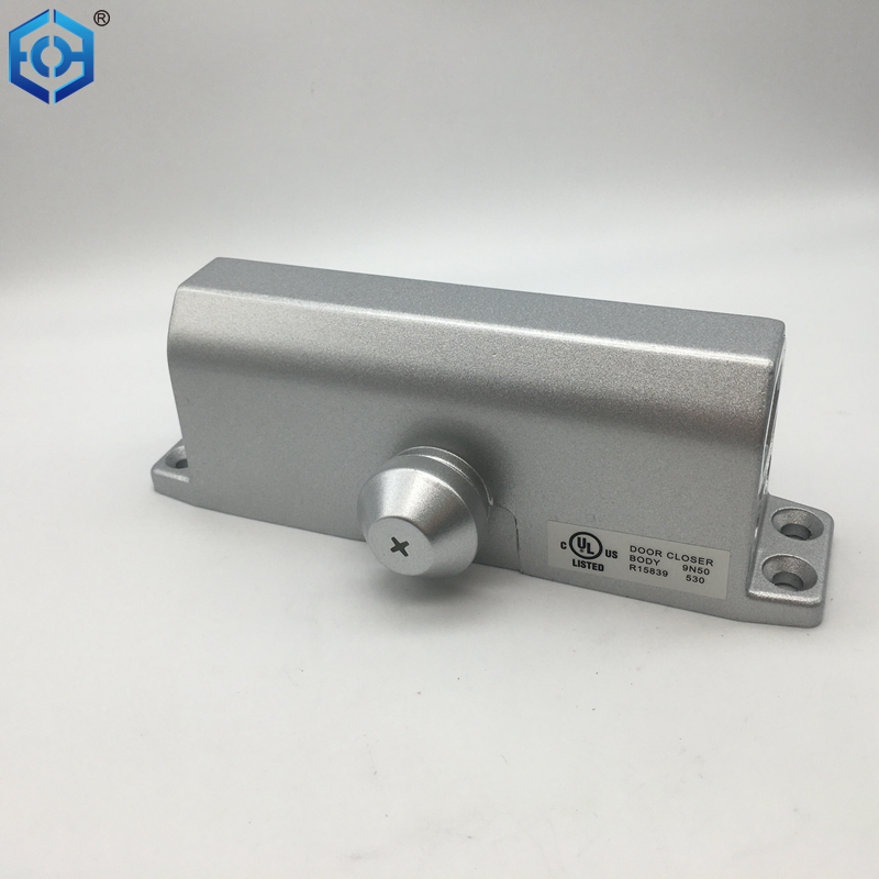 UL Listed Commercial Adjustable Automatic Door Closer Cast aluminium Body Steel Arm