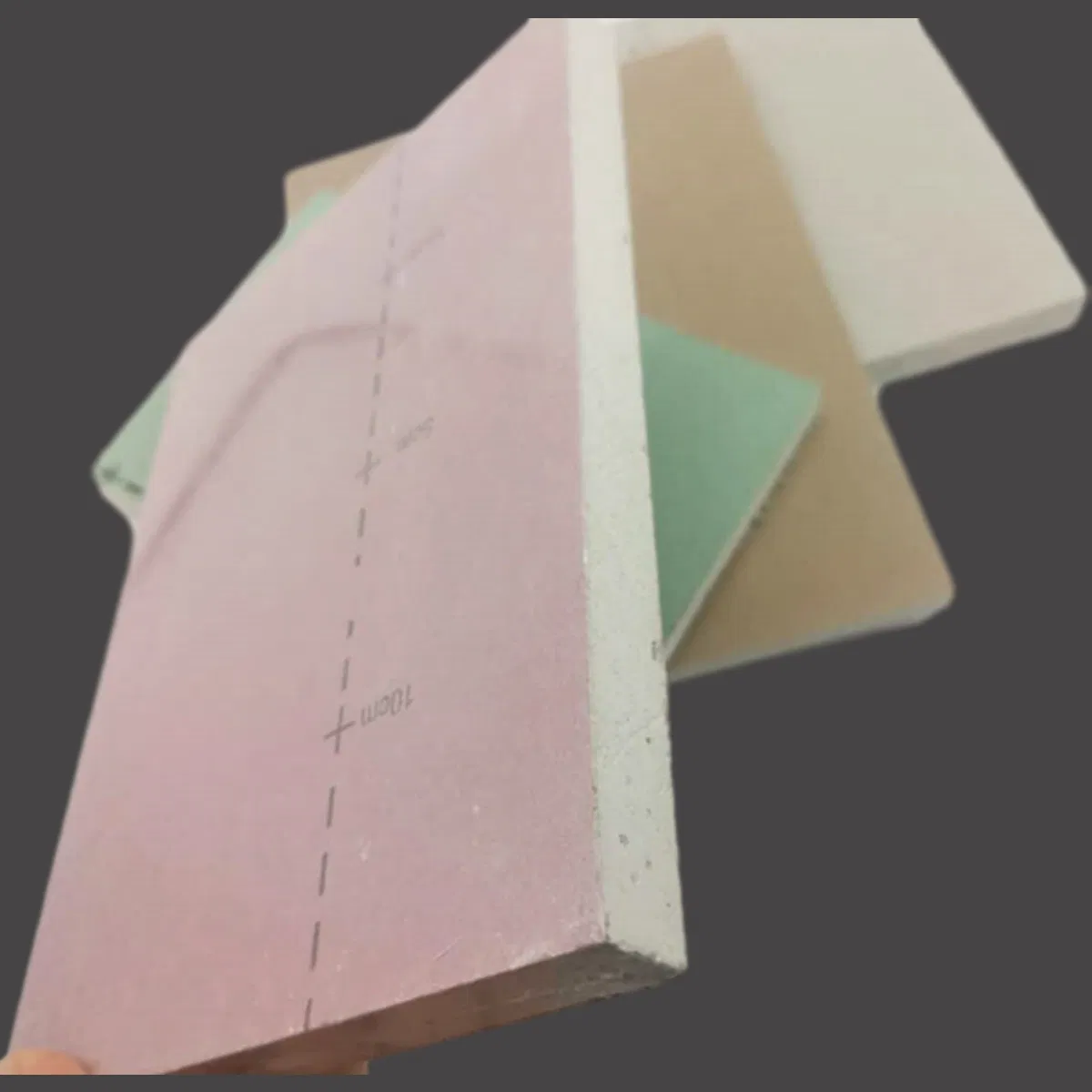 Fire Resistant Plasterboard Unit Weight Gypsum Fiber Board
