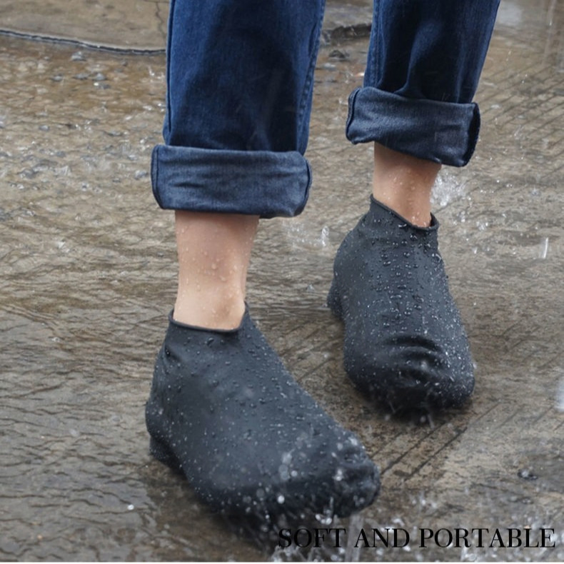 Waterproof Silicone Overshoes Covers Non-Slip Rubber Boot Protectors Reusable