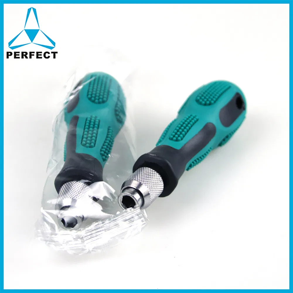 Multi-Function 1/4" 6.35mm Non-Slip Dismountable Screwdriver Handle with Soft Rubber