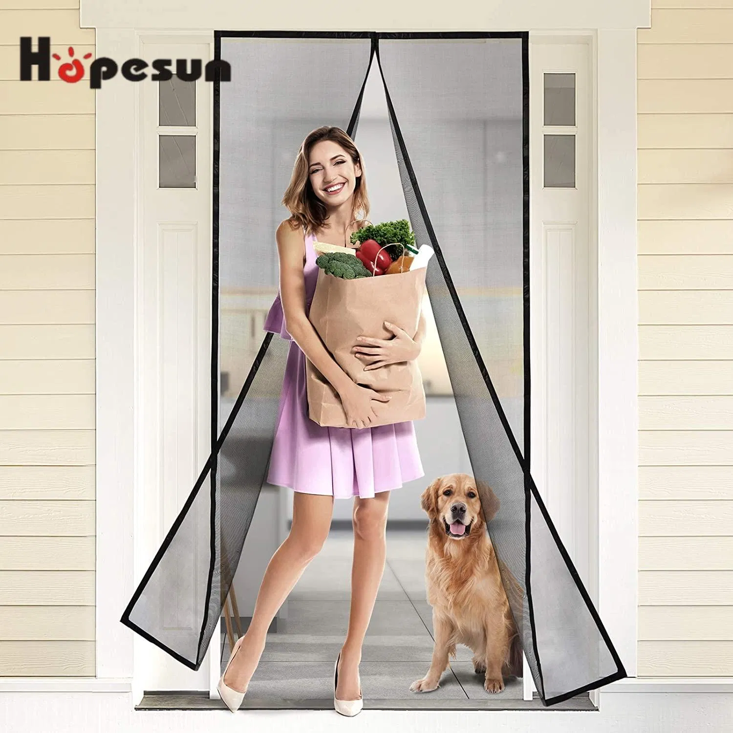 Wholesale Magnetic Soft Screen Door Mosquito Screen Curtain Mesh