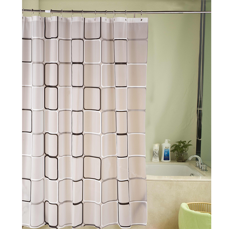 Curtain Decoreagy Watercolor Floral Modern Minimalist Shower Curtain Waterproof Fabric