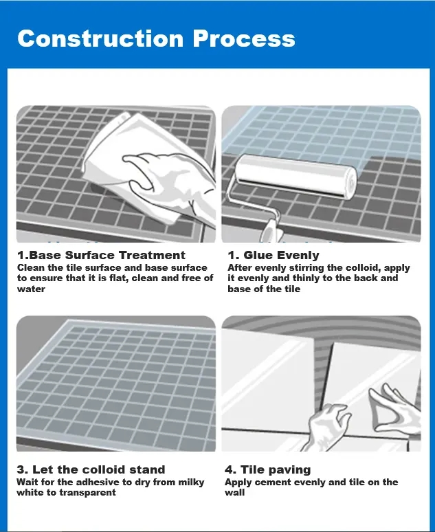 Sanvo Ceramic Tile Back Glue Marble Glue Multifunctional Ceramic Tiles Water Resistance for Swimming Pool Floor Tile Adhesive