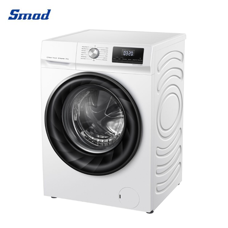 10kg Inverter 1400rpm Less Noise and Less Energy Consumption Front Loading Washing Machine