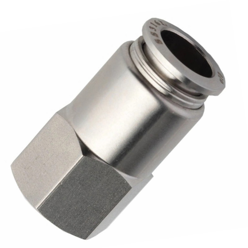 SSPCF10-02 BSPT1/4 Tube Adapters Inside Thread Rotatable Inox 316 Swivel Joint Pneumatic Hose Fittings