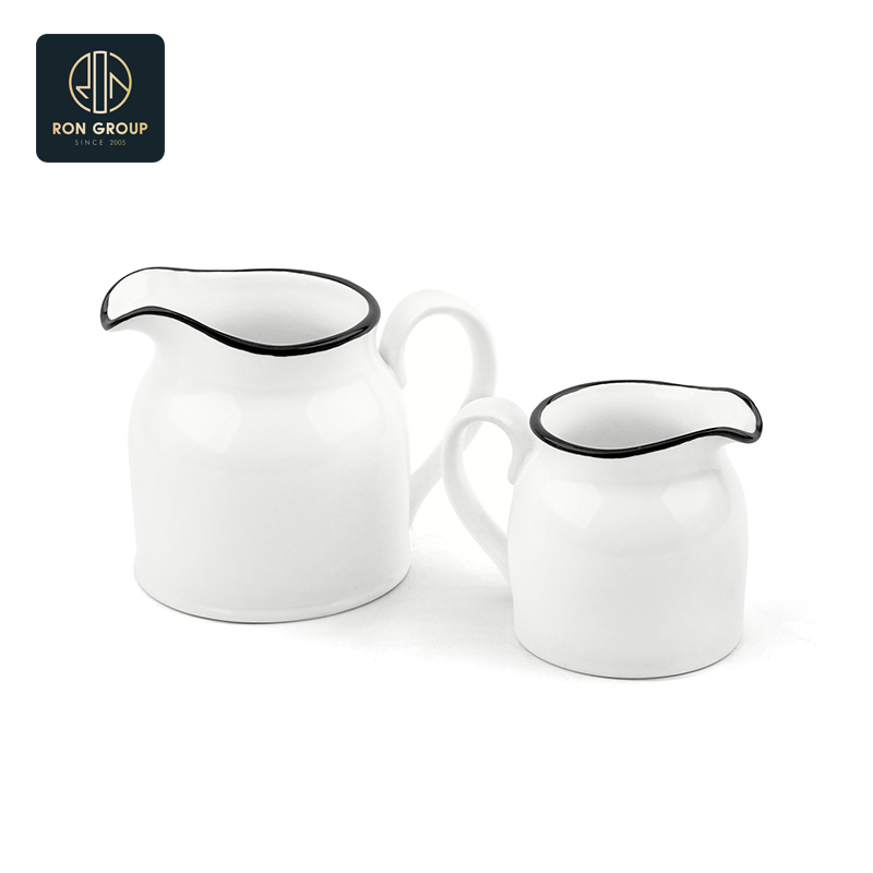 Traditional Porcelain Coffee Cafe Creamy Container Customized High Quality Ceramic Milk Pot