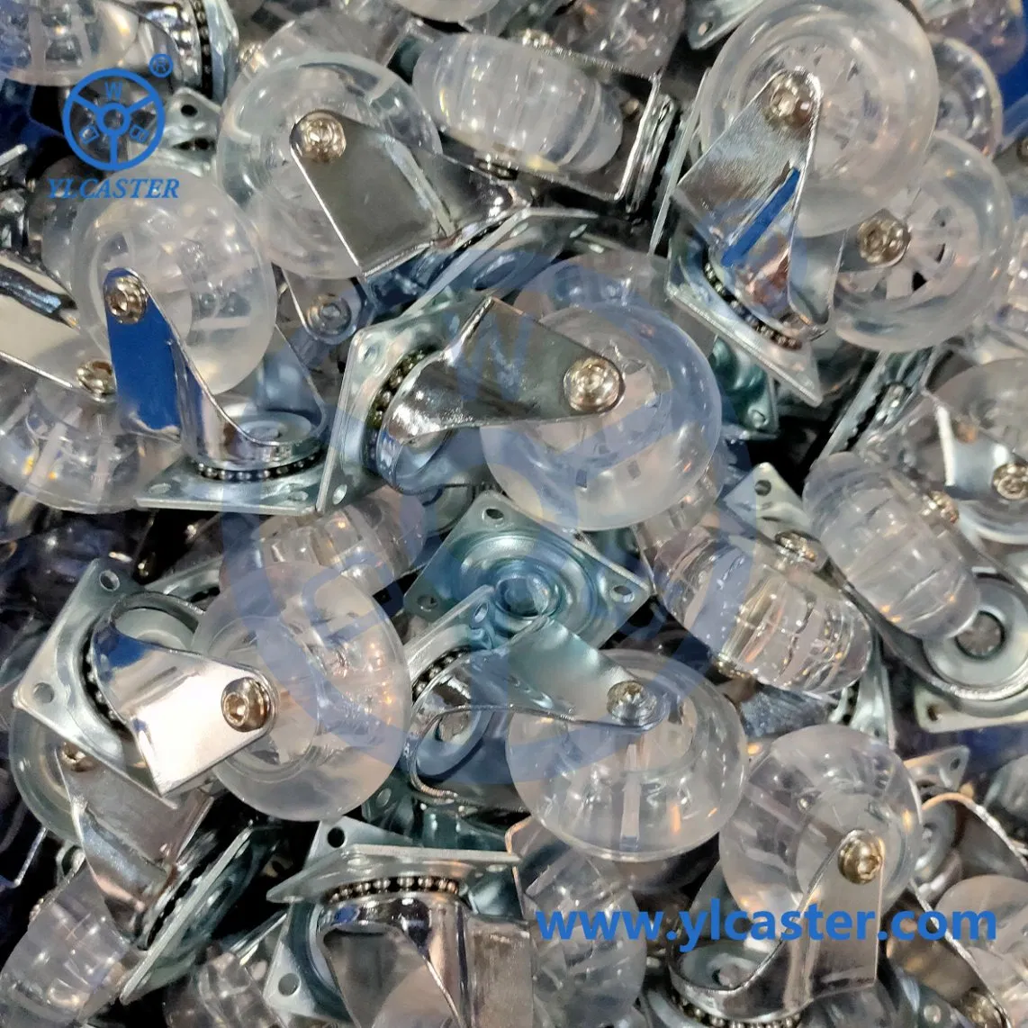 Wbd Factory Direct Transparent Caster Wheels Clear Polyurethane Wheels Ruedas Giratorias