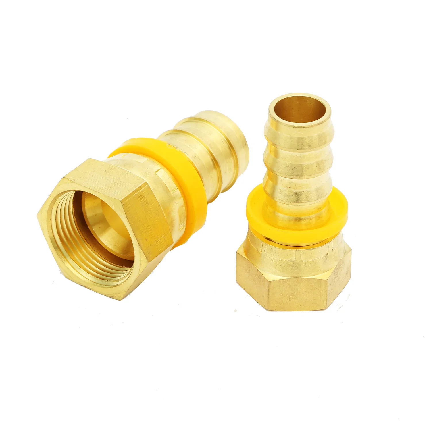 NPT Female Hydraulic Swivel Joint Brass Fittings Push Lock Hose Barb