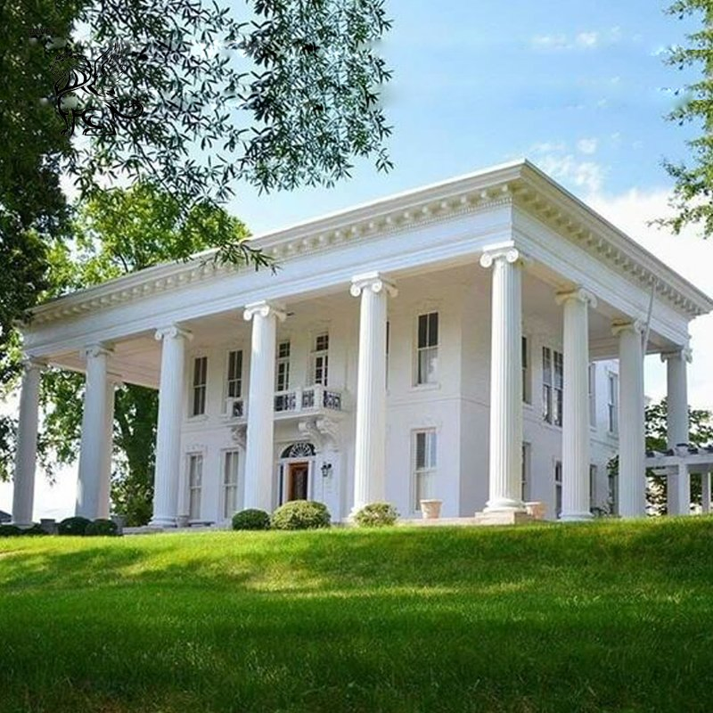 Circular Columns Stone Roman Column Classic Sandstone Pillars White Marble House Porch Pillar Factory Price