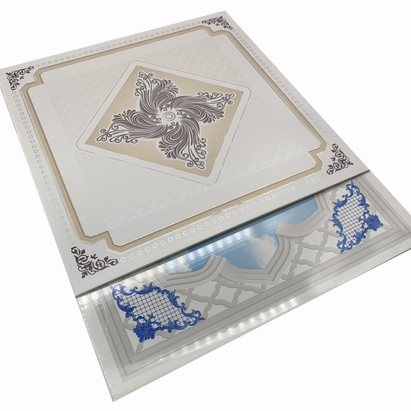 Good Quality Waterproof Fire Resistant PVC Decorative Laminate Ceiling Tiles