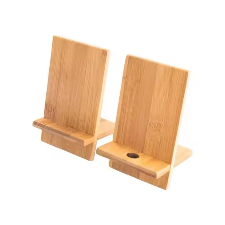 Foldable Bamboo Mobile Phone Holder Support Tablet Stand