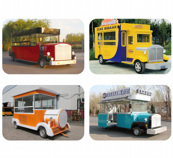 Commercial Restaurant Mobile Multi-Functional Stall Snack Cart Flying Wing Door Cloud Warehouse Food Cart for Cold Drinks Milk