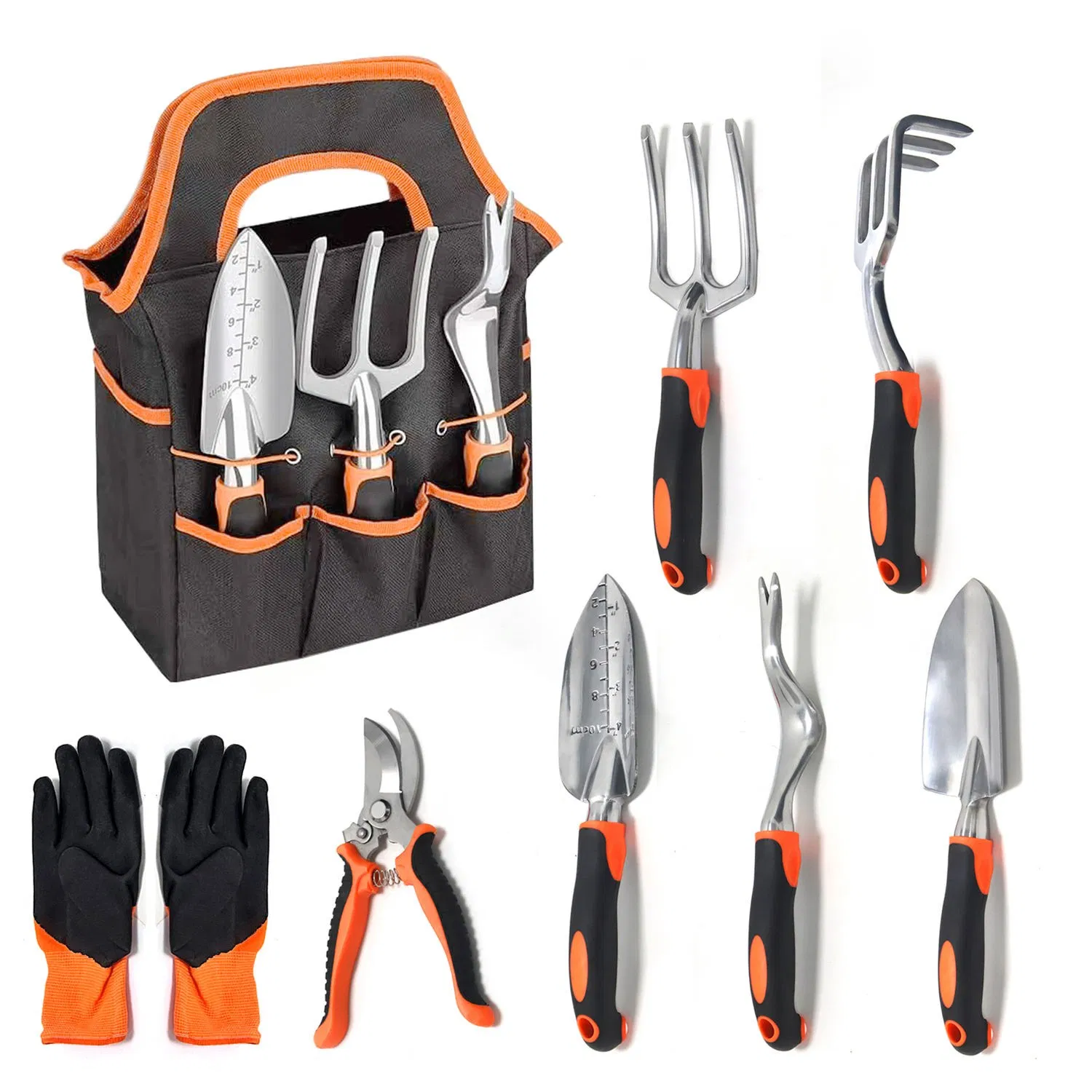 Complete 8 Piece Floral Gardening Tools Set with Convenient Carry Bag