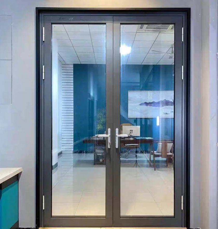 Sleek Minimalist Aluminum Alloy Swing Door for Modern Spaces