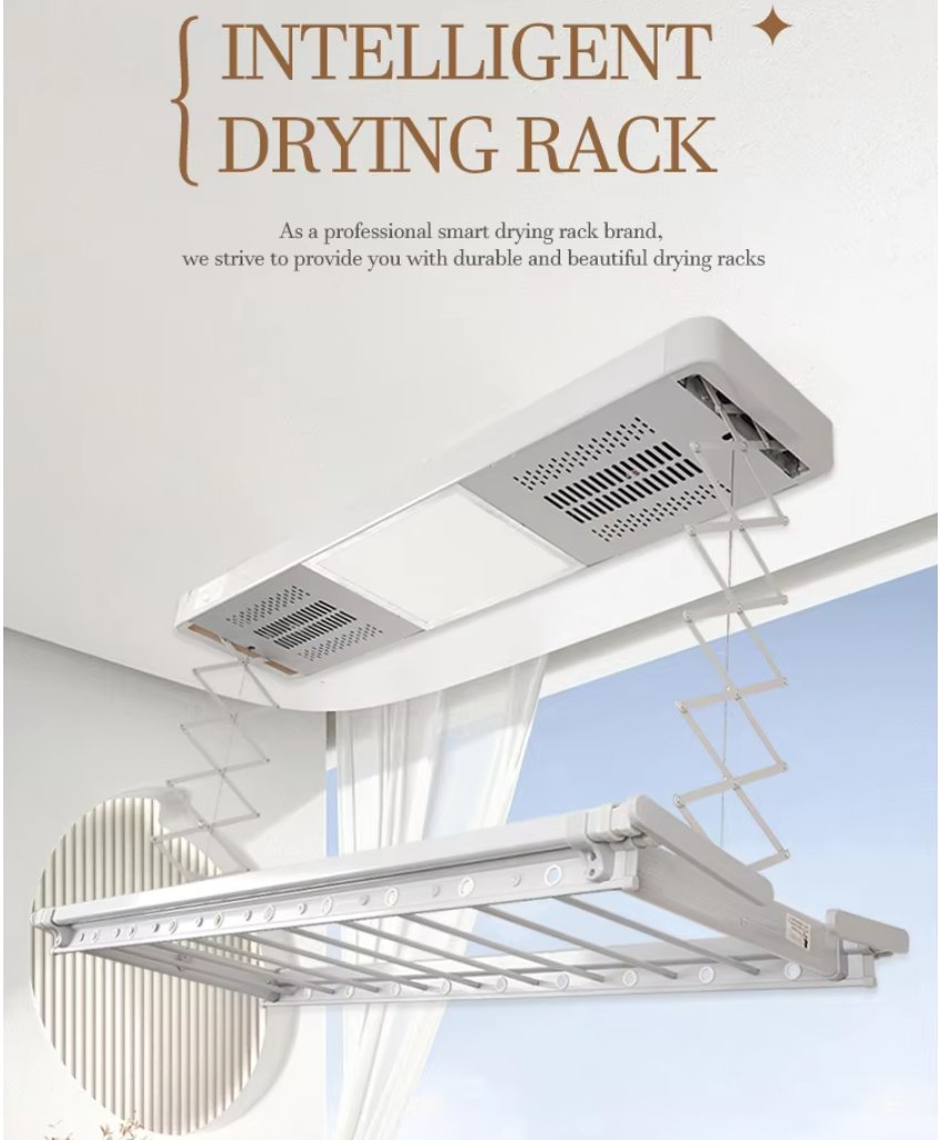 Electric Clothes Drying Rack Sumi-Automatic Rack Balcony Clothes Drying Rack