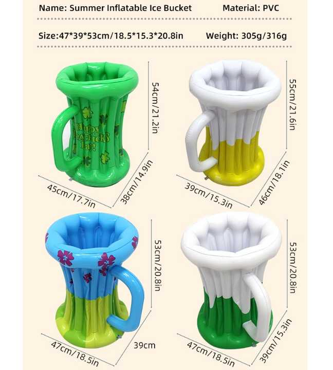 Inflatable Beer Ice Bucket - Outdoor Party Drink Chiller