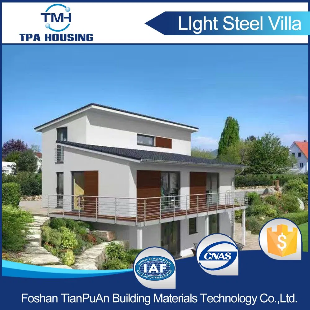 Duplex Luxury Prefabricated House with Garage for Private Living