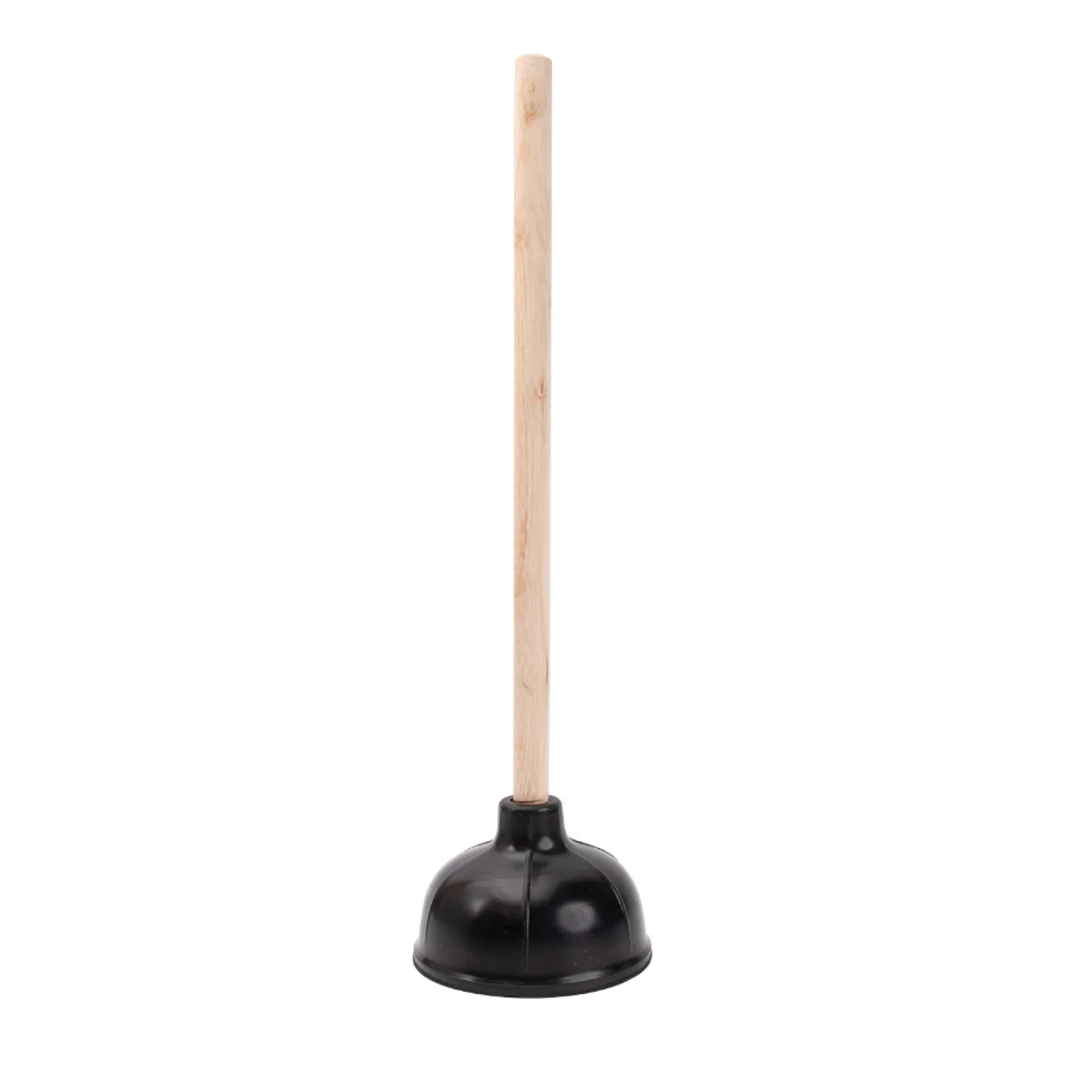 Wooden Handle Toilet Unclogging Device Through Rubber Toilet Suction Toilet Plunger