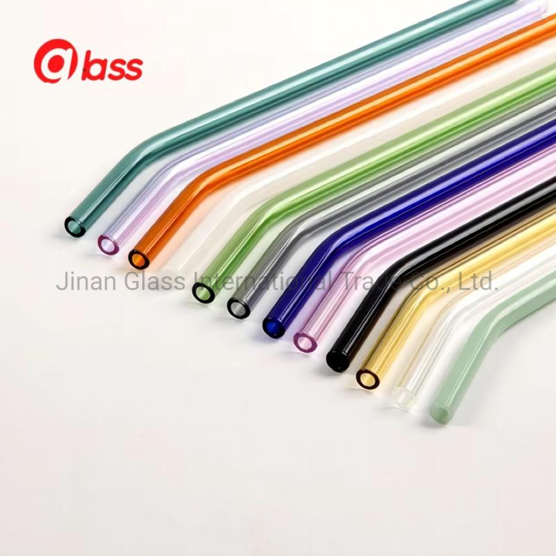 Drinking Glasses with Bamboo Lids and Glass Straw Glass Cup with Straw