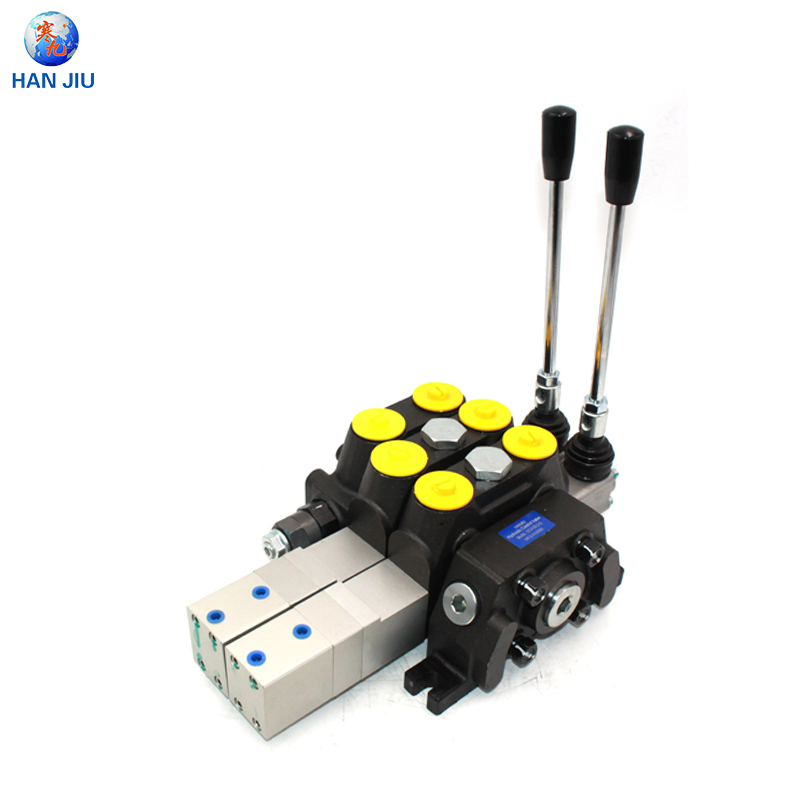 Гидравлический распределитель 2-золотниковый с пневмопереключением