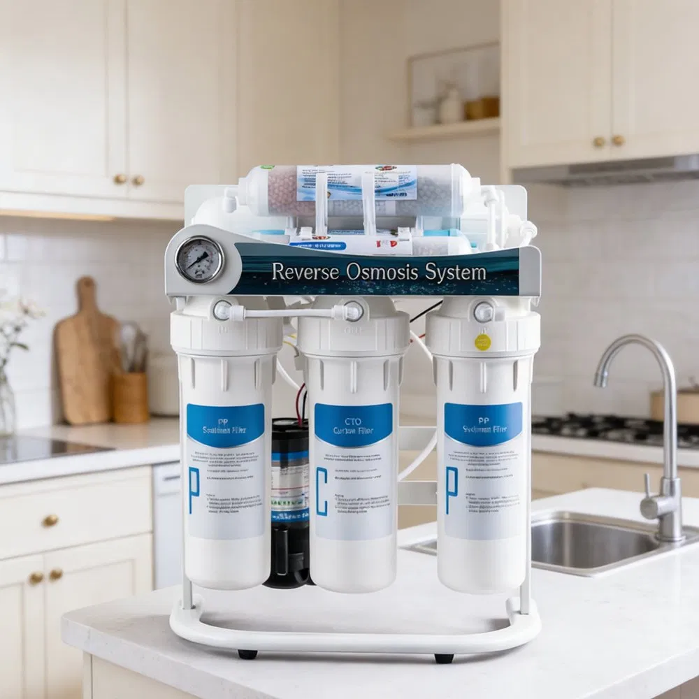 75 Gpd Alkaline RO Reverse Osmosis System Household Water Filter Manufacturer Household Water Purifier with Water Storage Tank
