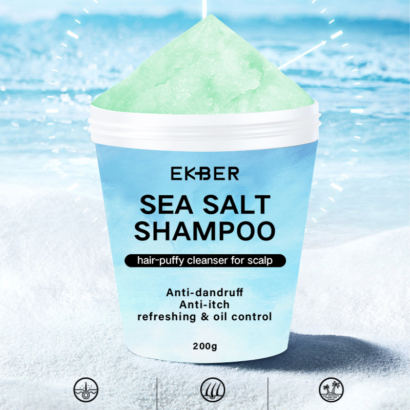 New Formula Ekber Organic Mint Oil Control Anti-Dandruff Sea Salt Scalp Scrub Hair Care Shampoo Wholesale