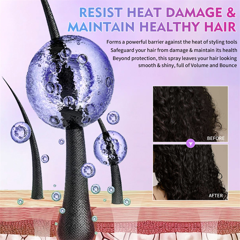 Heat Protectant spray Hair Serum New Arrival Curly Straight Glossy Hair Damage Repair Sapry
