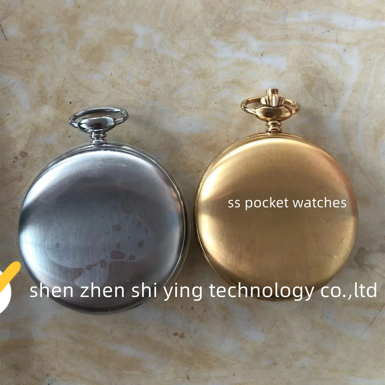 Custom Antique Stainless Steel Pocket Watches with Chain (47mm)