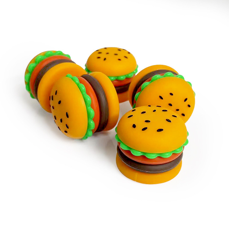 5ml Hamburger Design Silicone Container Silicone Jar Smoking Accessories
