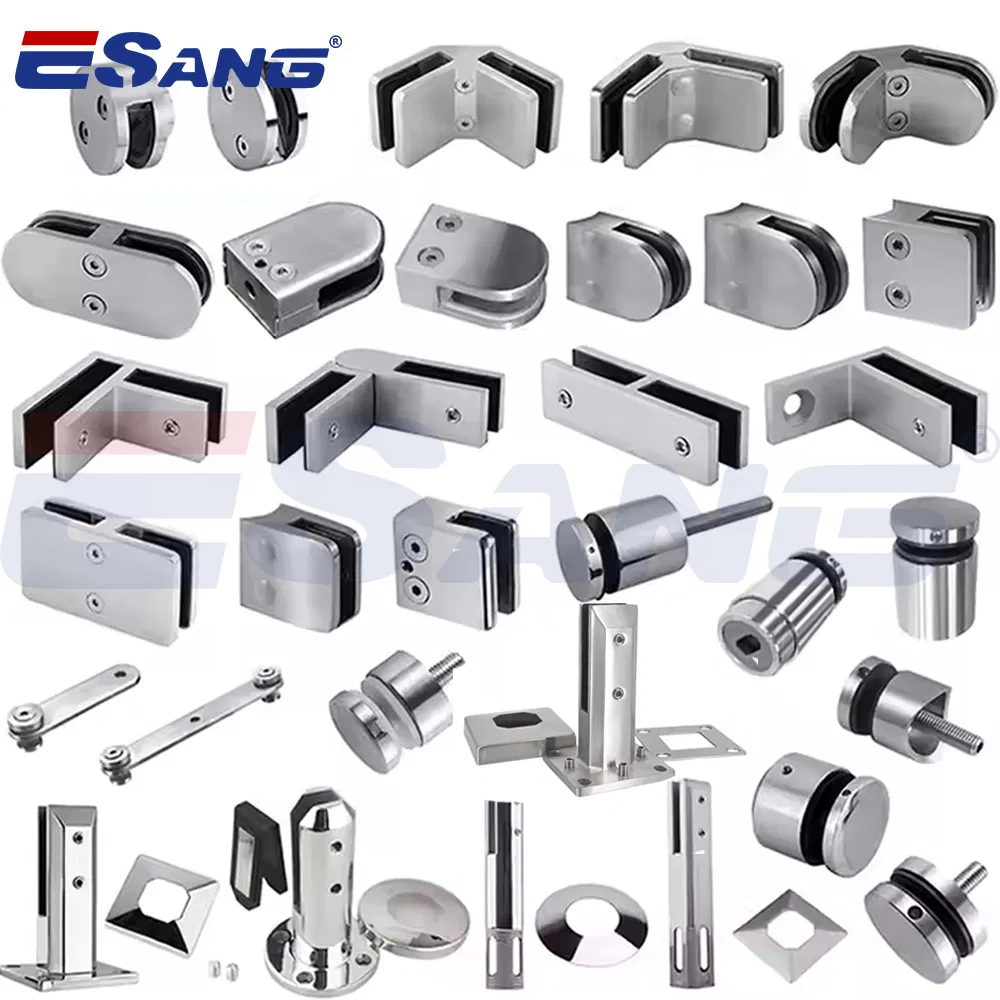 Esang Balustrade Accessories Pool Spigot Balcony 316 304 Stainless Steel Glass Railing Clamps