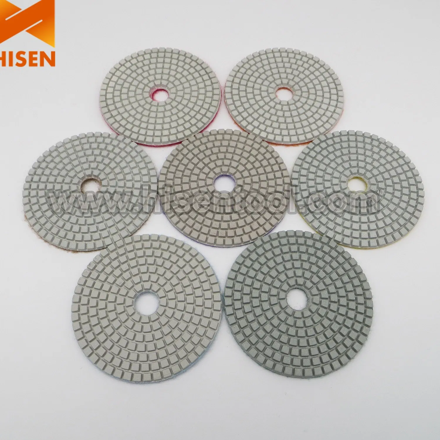 100mm 4" White Resin Dry Flexible Polishing Pads for Marble and Engineer