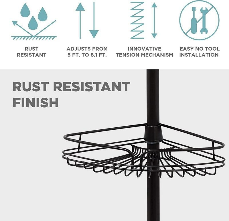 Угловая полка для ванной без сверления