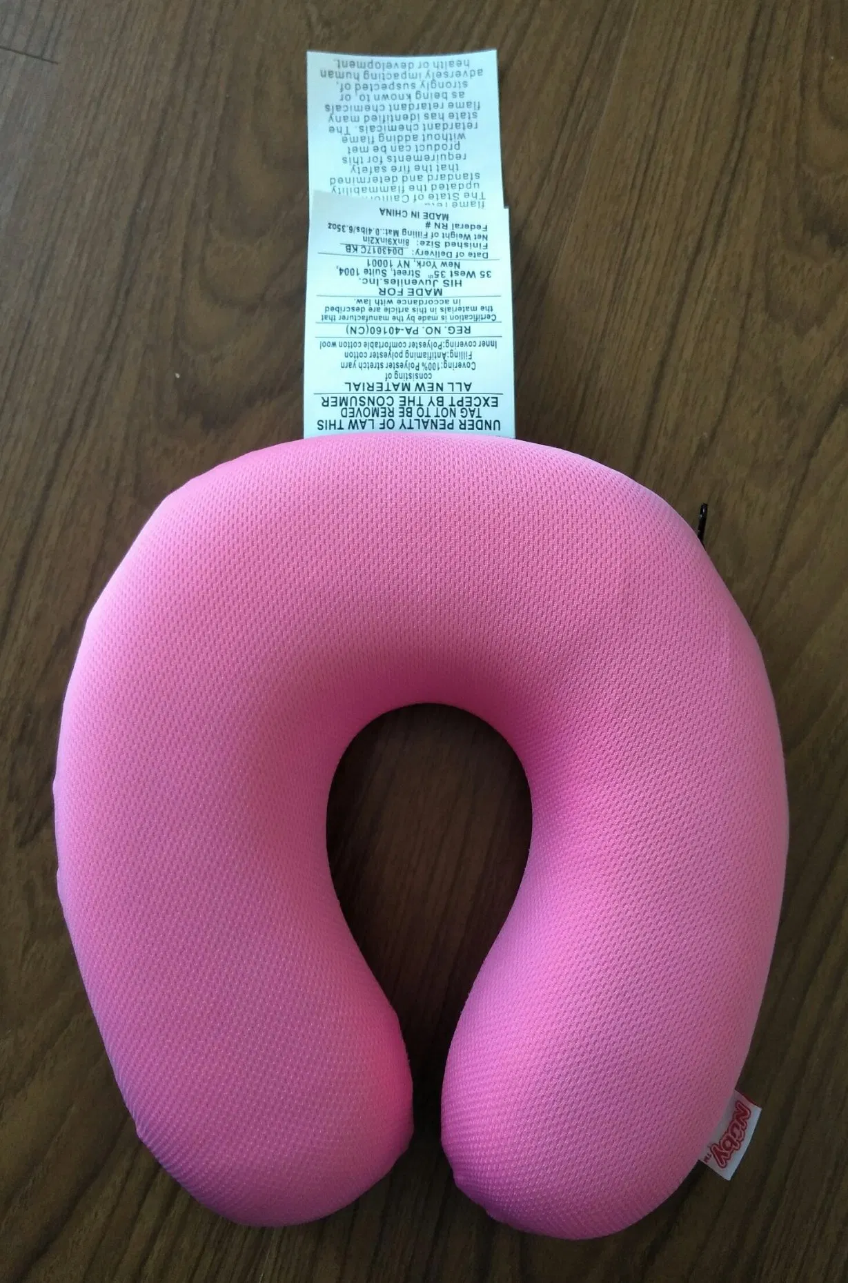 Pink Color High Quality Healthy Memory Baby Neck Pillow