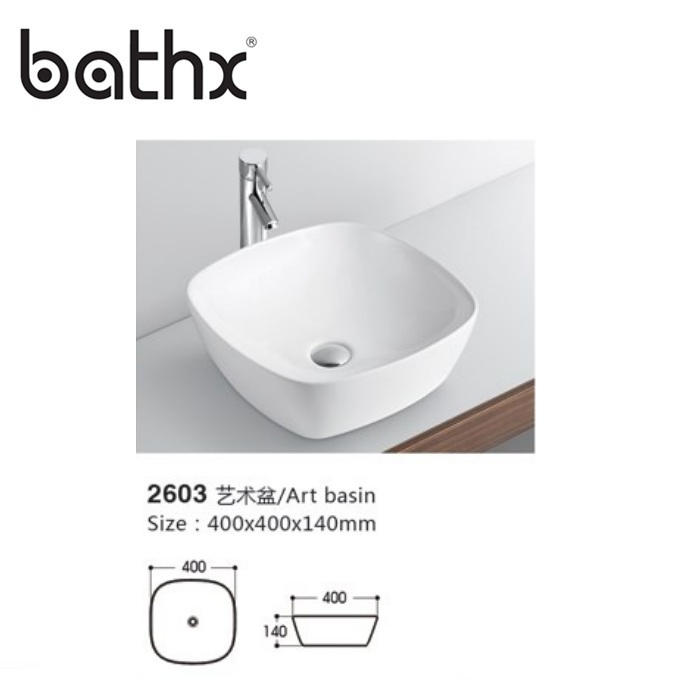 Раковина для ванной Porcelain Art Basin, белая