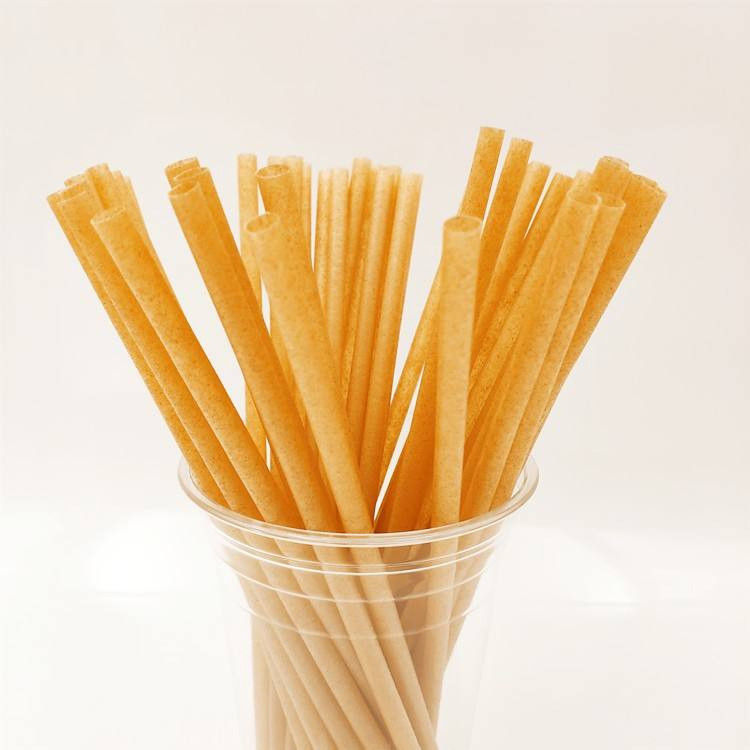 Ecolife Eco-Friendly Natural Corn Tableware Food Grade Natural White Color Drinking Biodegradable Bamboo Fiber Straws