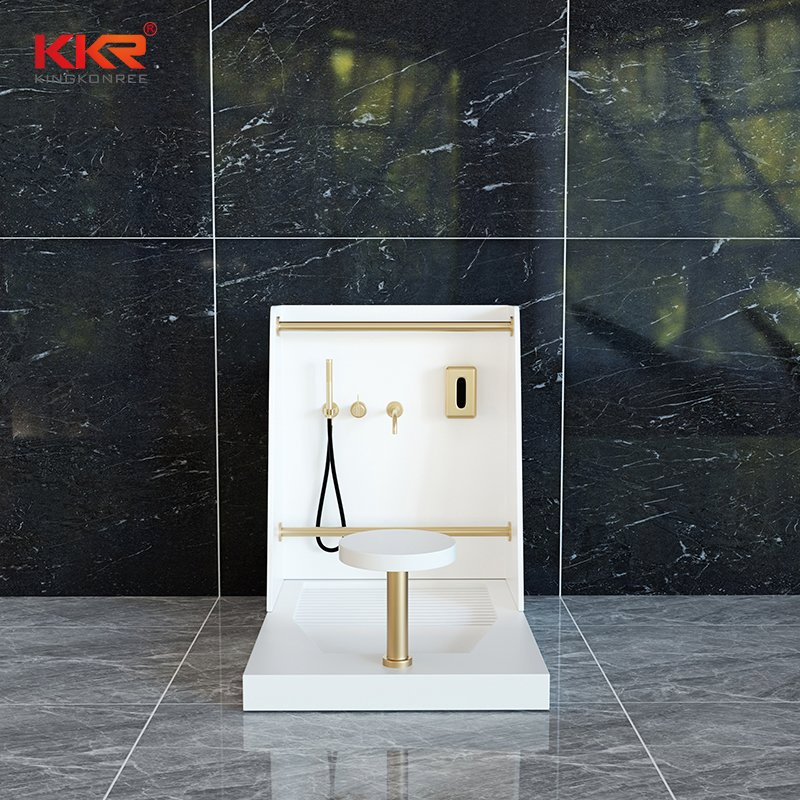 Automatic Solid Surface Wudu Basin for Mosque Use Sensor Islamic Foot Washer