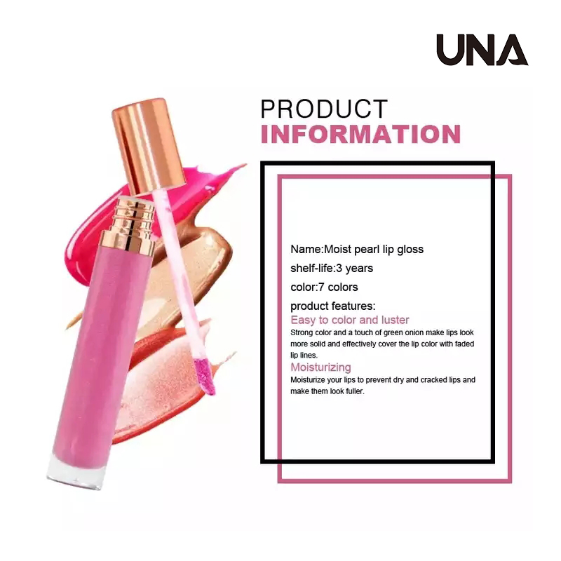 Wholesale No Logo Popular Full Coverage Metallic Shiny Glossy Lip Makeup Moist Pearl Lip Gloss